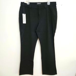 Parasuco • Black Rayon Straight Leg Pants, size 16, NEW
